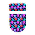 Neon EDM Zig Zag Pineapple Pattern Print Toilet Lid And Tank Cover Set
