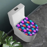 Neon EDM Zig Zag Pineapple Pattern Print Toilet Lid Cover