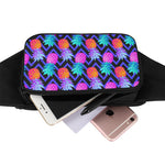 Neon EDM Zig Zag Pineapple Pattern Print Waist Bag