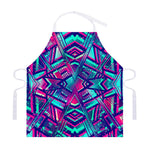 Neon Ethnic Aztec Trippy Print Adjustable Apron