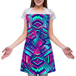 Neon Ethnic Aztec Trippy Print Adjustable Apron