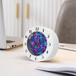 Neon Ethnic Aztec Trippy Print Alarm Clock