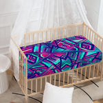 Neon Ethnic Aztec Trippy Print Baby Crib Sheet