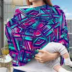 Neon Ethnic Aztec Trippy Print Baby Seat Cover