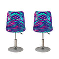 Neon Ethnic Aztec Trippy Print Bar Stool Covers