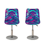 Neon Ethnic Aztec Trippy Print Bar Stool Covers