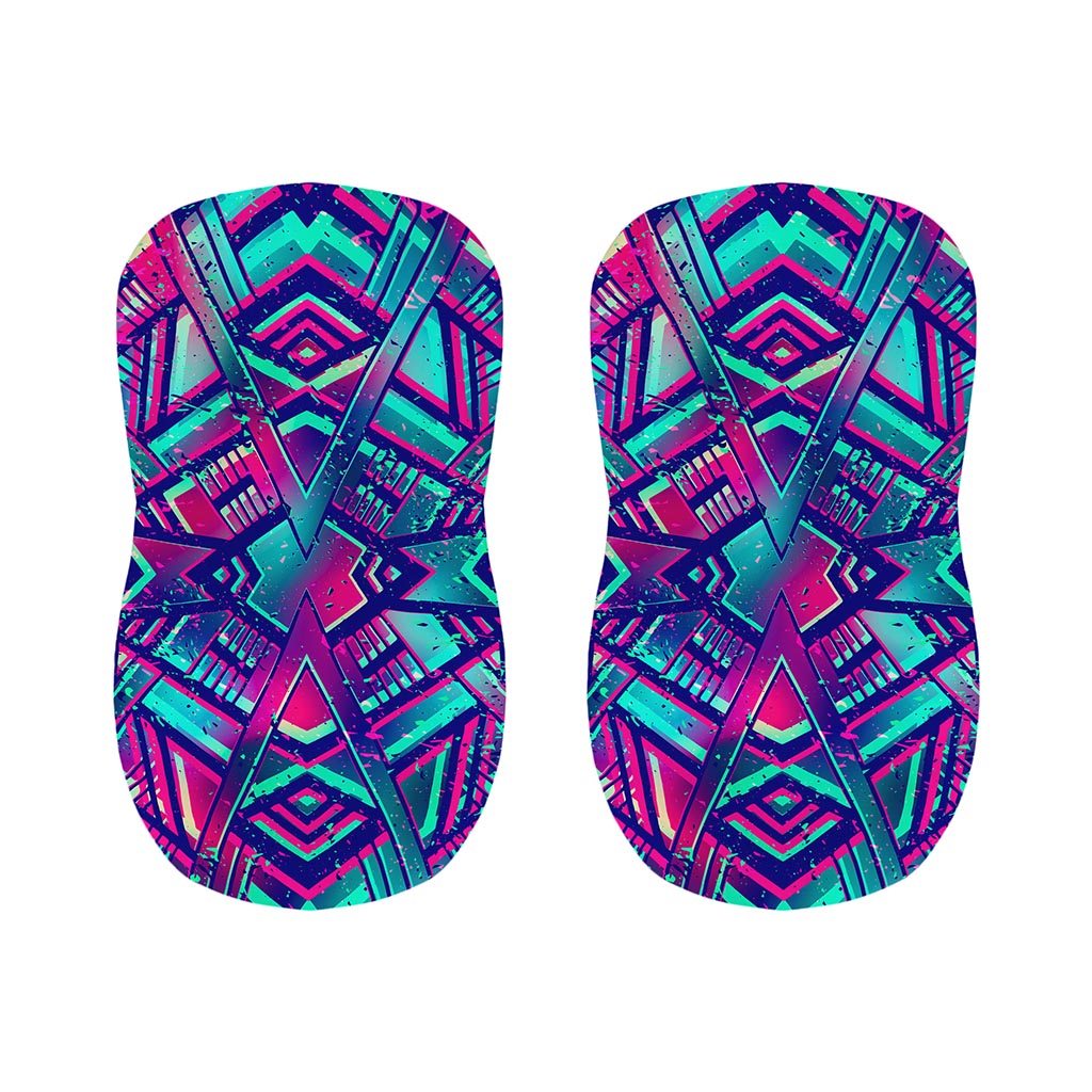 Neon Ethnic Aztec Trippy Print Bar Stool Covers