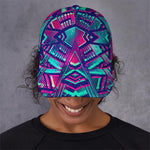 Neon Ethnic Aztec Trippy Print Baseball Cap