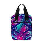 Neon Ethnic Aztec Trippy Print Bible Tote Bag