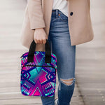 Neon Ethnic Aztec Trippy Print Bible Tote Bag