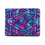 Neon Ethnic Aztec Trippy Print Bifold Wallet