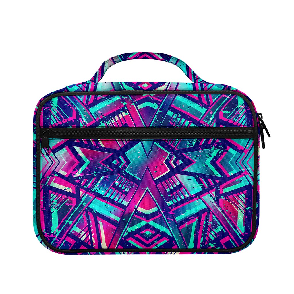Neon Ethnic Aztec Trippy Print Briefcase Bible Bag
