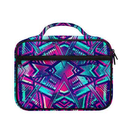 Neon Ethnic Aztec Trippy Print Briefcase Bible Bag