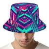 Neon Ethnic Aztec Trippy Print Bucket Hat