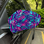 Neon Ethnic Aztec Trippy Print Car Side Mirror Covers