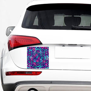 Neon Ethnic Aztec Trippy Print Car Sticker