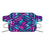 Neon Ethnic Aztec Trippy Print Car Windshield Snow Cover