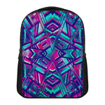 Neon Ethnic Aztec Trippy Print Casual Backpack