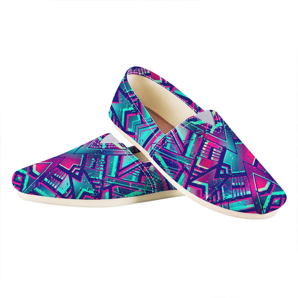 Neon Ethnic Aztec Trippy Print Casual Shoes