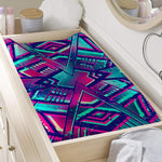 Neon Ethnic Aztec Trippy Print Changing Pad Cover
