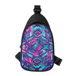Neon Ethnic Aztec Trippy Print Chest Bag