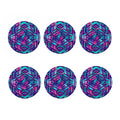 Neon Ethnic Aztec Trippy Print Coaster Set