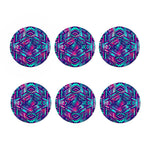 Neon Ethnic Aztec Trippy Print Coaster Set