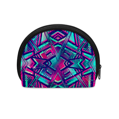 Neon Ethnic Aztec Trippy Print Coin Purse