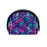 Neon Ethnic Aztec Trippy Print Coin Purse