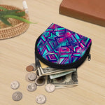 Neon Ethnic Aztec Trippy Print Coin Purse