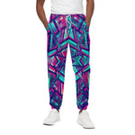 Neon Ethnic Aztec Trippy Print Cotton Pants