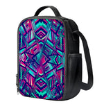 Neon Ethnic Aztec Trippy Print Crossbody Lunch Bag