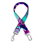 Neon Ethnic Aztec Trippy Print Dog Seat Belt
