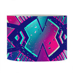 Neon Ethnic Aztec Trippy Print Drum Lamp Shade