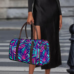 Neon Ethnic Aztec Trippy Print Duffle Bag