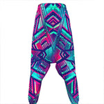 Neon Ethnic Aztec Trippy Print Hammer Pants