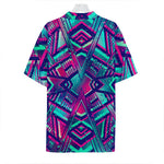 Neon Ethnic Aztec Trippy Print Hawaiian Shirt