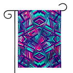 Neon Ethnic Aztec Trippy Print House Flag
