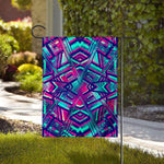Neon Ethnic Aztec Trippy Print House Flag