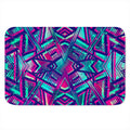 Neon Ethnic Aztec Trippy Print Indoor Door Mat