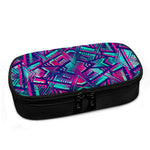 Neon Ethnic Aztec Trippy Print Insulin Cooler Travel Case