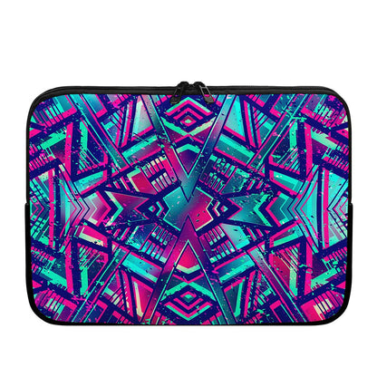 Neon Ethnic Aztec Trippy Print Laptop Sleeve