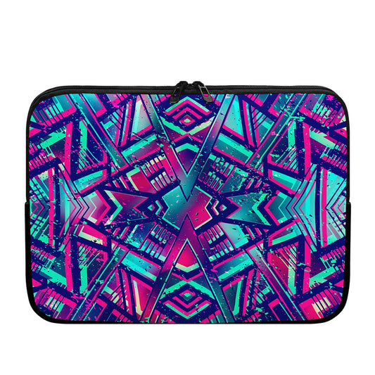 Neon Ethnic Aztec Trippy Print Laptop Sleeve