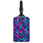 Neon Ethnic Aztec Trippy Print Luggage Tag