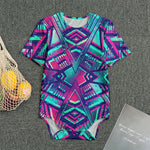 Neon Ethnic Aztec Trippy Print Men's Bodysuit