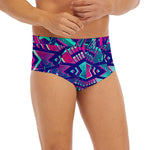 Neon Ethnic Aztec Trippy Print Men's Briefs