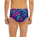 Neon Ethnic Aztec Trippy Print Men's Briefs