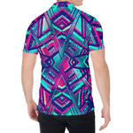 Neon Ethnic Aztec Trippy Print Men's Shirt