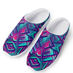 Neon Ethnic Aztec Trippy Print Mesh Casual Shoes