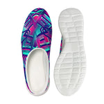 Neon Ethnic Aztec Trippy Print Mesh Casual Shoes